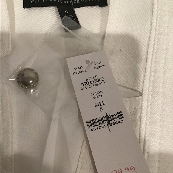 WHBM Band Jacket White size 8 - Picture 6 of 7